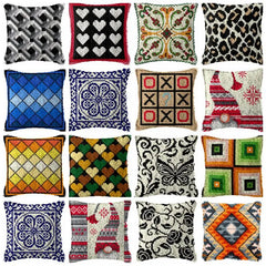 Knüpfset - Retro Geometrie Knüpfkissen‑Set