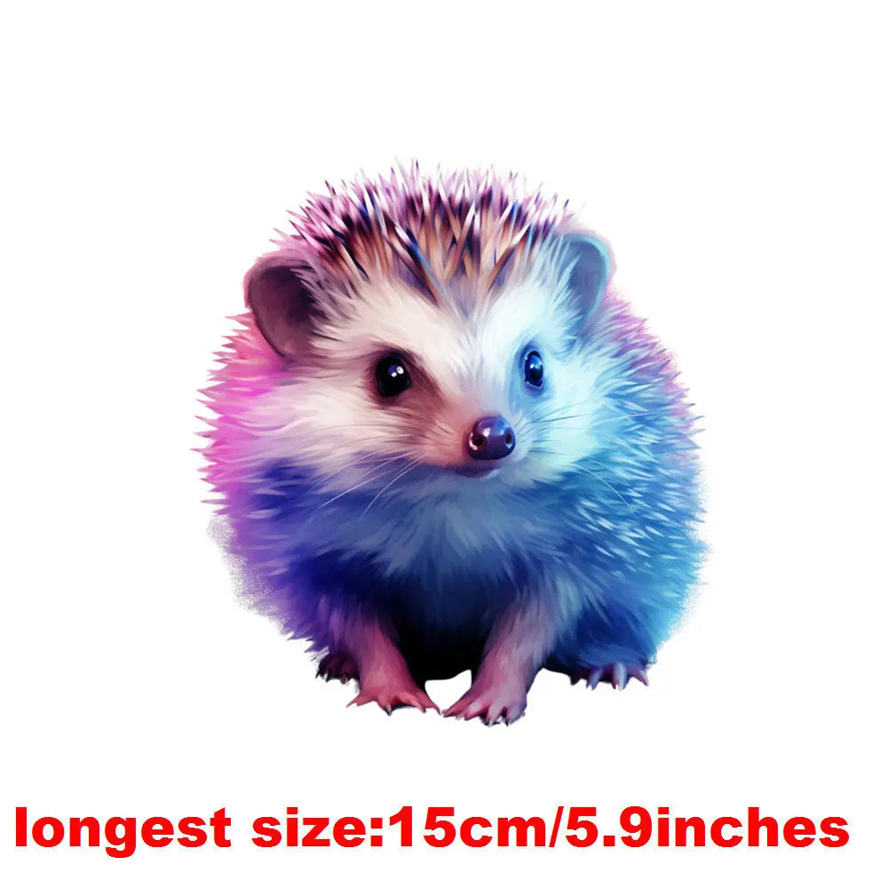 Bügelaufkleber - 15cm Bunter Igel