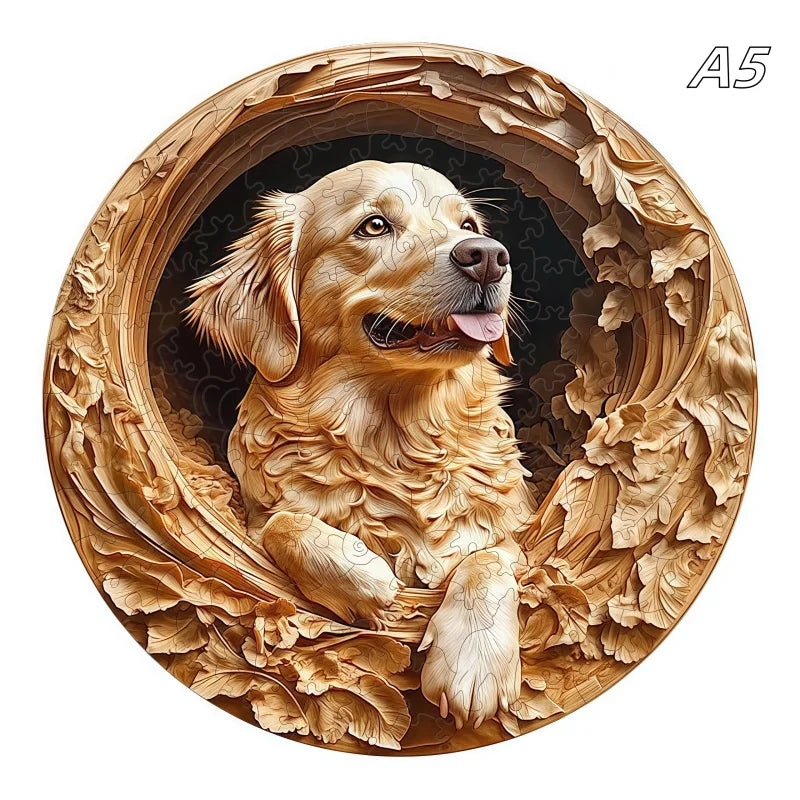 3D Holz-Puzzle - Höhleneule und Igel