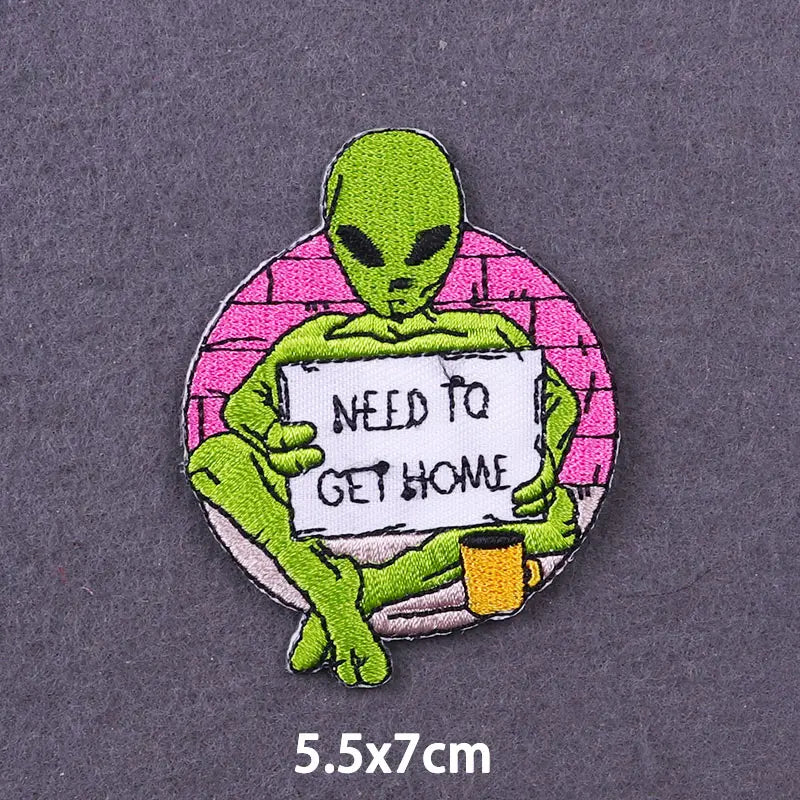 Bügelaufkleber - Alien