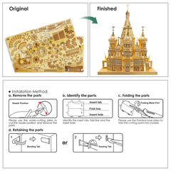 3D Metall-Puzzle - Basilius-Kathedrale