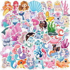 Sticker-Set - 50 Kleine Meerjungfrau