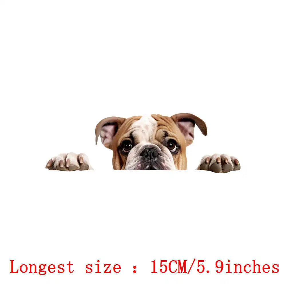 Bügelaufkleber - 15cm Versteckspiel Hund