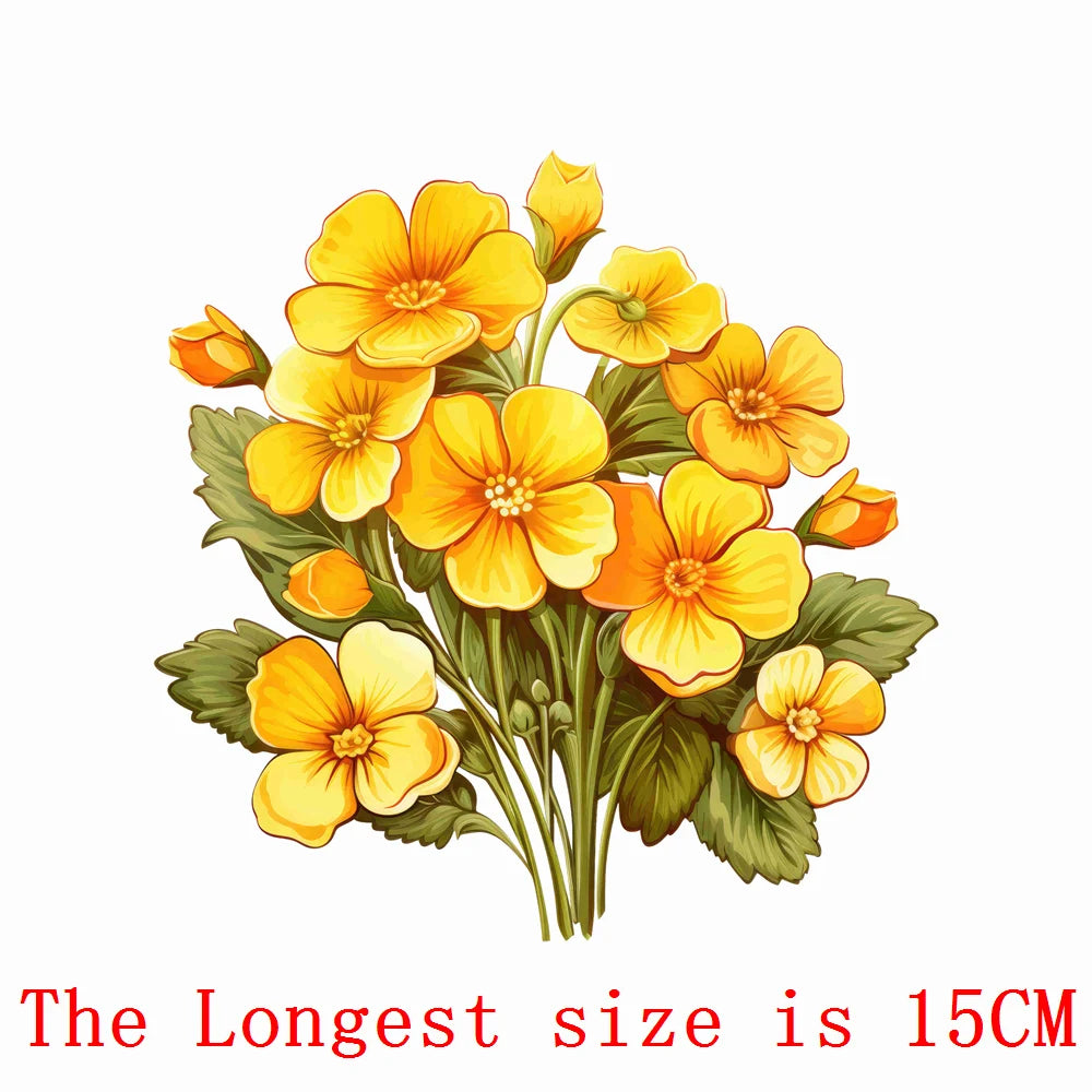 Bügelaufkleber - 15cm Rosen