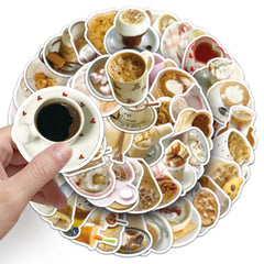 Sticker‑Set - Kaffee & Afternoon‑Tea Sticker (10‑50 Stk.)