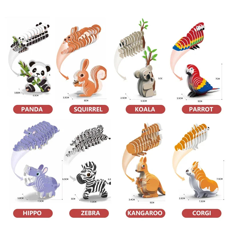 3D Puzzle - Cartoon Dinosaurier