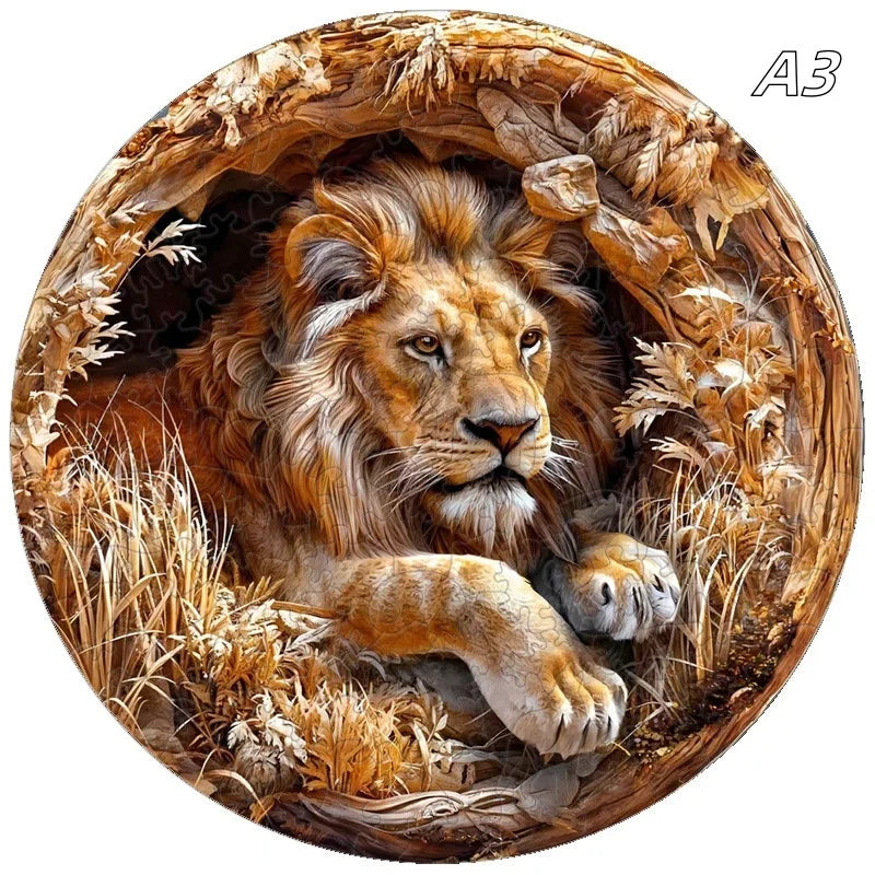 3D Holz-Puzzle - Höhleneule und Igel