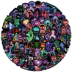 Sticker‑Set - Anime Mix Neon‑Sticker (50 / 100 Stk.)