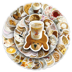 Sticker‑Set - Kaffee & Afternoon‑Tea Sticker (10‑50 Stk.)