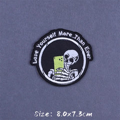 Bügelaufkleber - Schädel