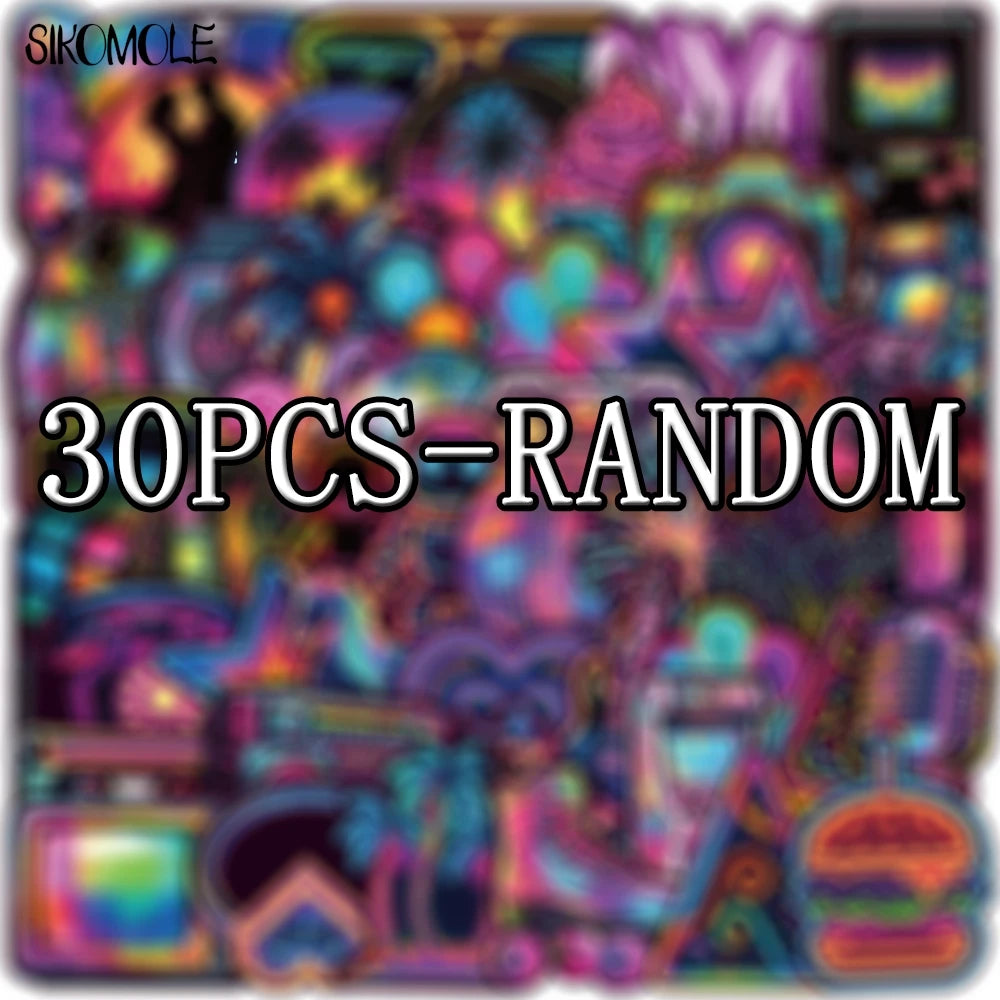 Sticker‑Set - Süße Neon‑Light Sticker (10‑50 Stk.)