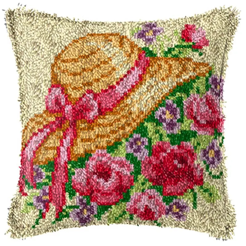 Knüpfset - Schmetterling Blumenkissen Knüpf‑ & Stick‑Set