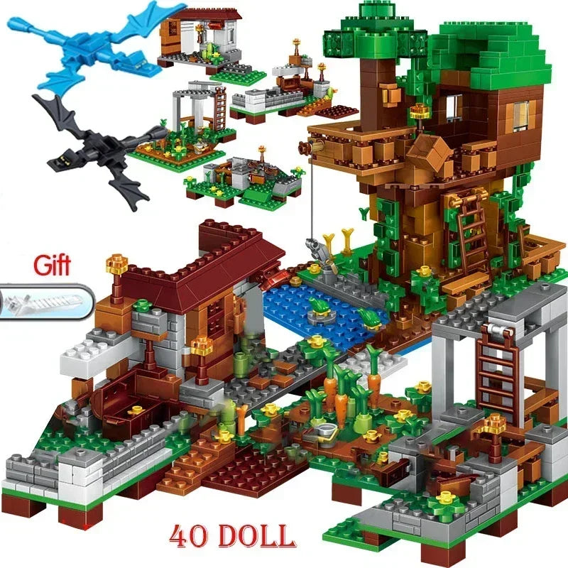Magnetische Bausteine - Village & Tree‑House Set 2024