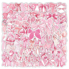 Sticker‑Set - Rosa Schleifen Coquette‑Sticker (10‑100 Stk.)