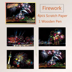 Kratzbild-Set - 20×14cm Nachtszenen