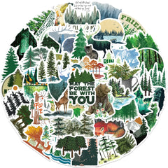 Sticker-Set - 50 Wald und Tiere