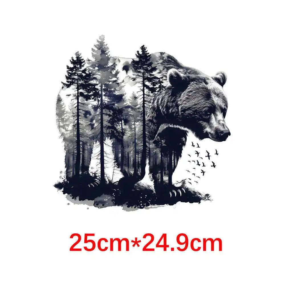 Bügelaufkleber - 25cm Eisbär auf Gletscher