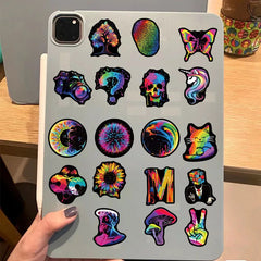 Sticker-Set - 50 Schwarzrand-Regenbogen