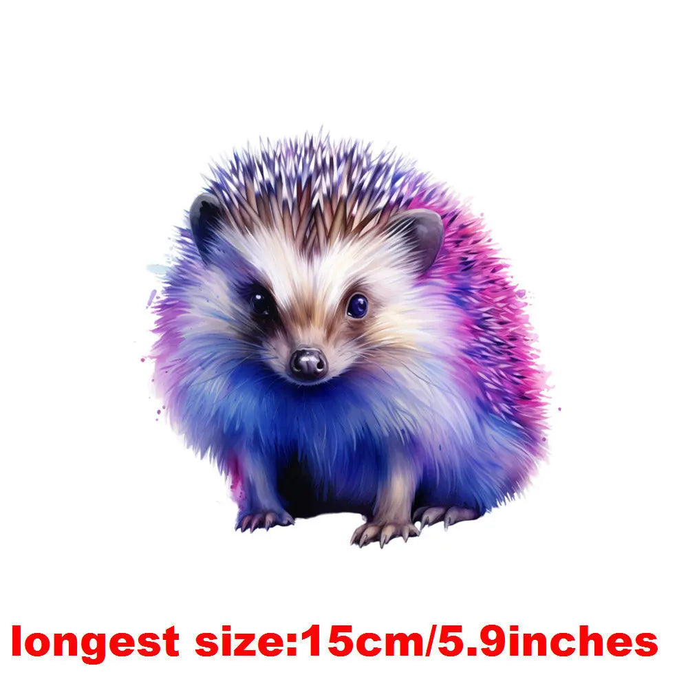 Bügelaufkleber - 15cm Bunter Igel