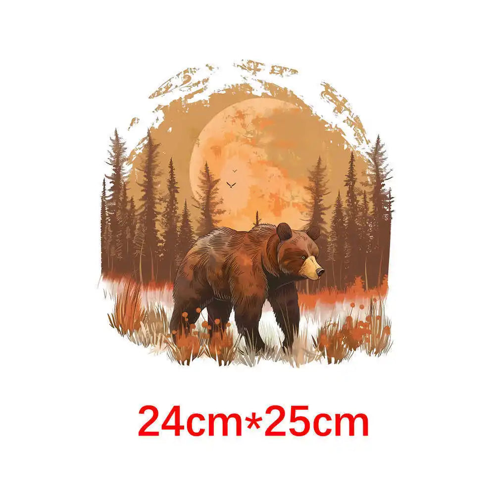 Bügelaufkleber - 25cm Eisbär auf Gletscher