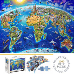 1000 Teile Puzzle - Weltberühmte Wahrzeichen