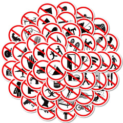 Sticker‑Set - Verbotsschild Sticker (10‑50 Stk.)