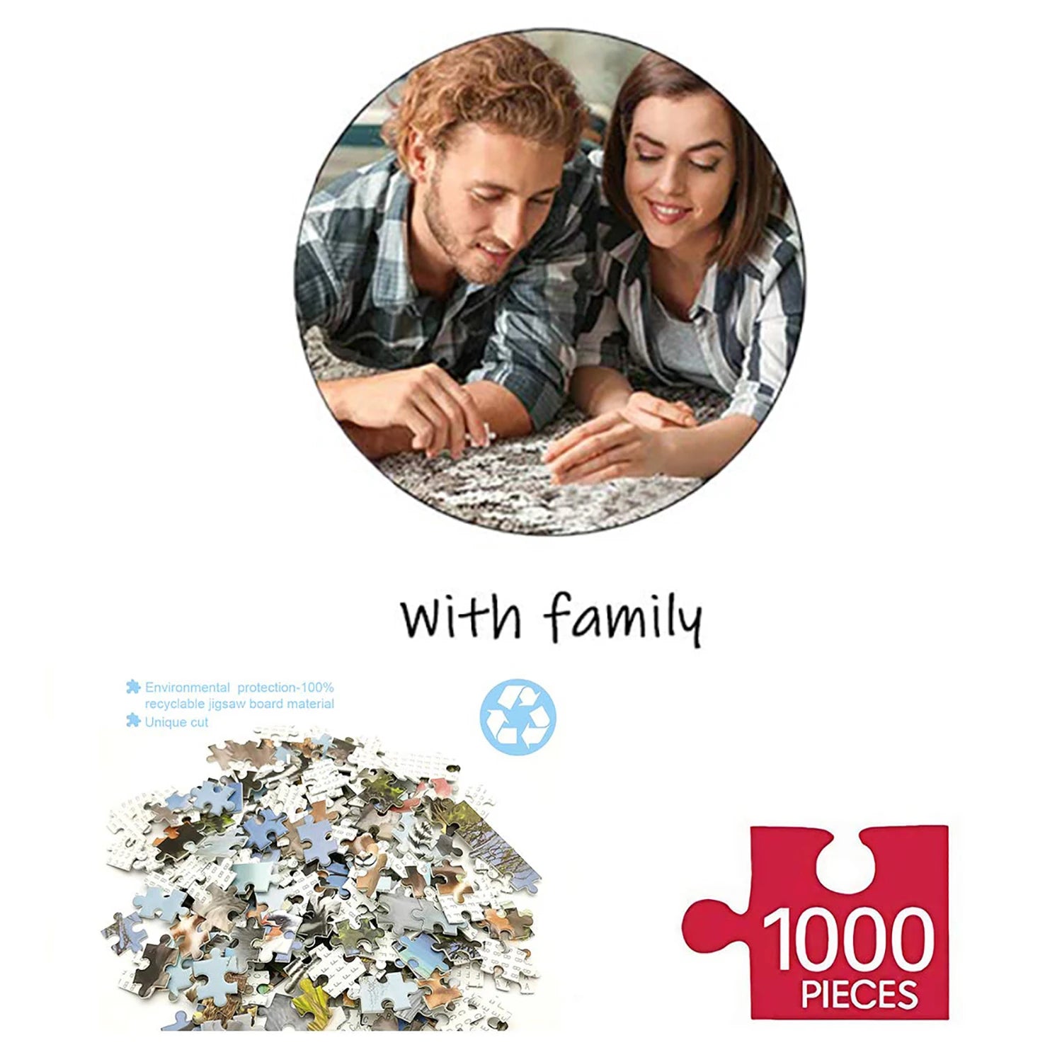 1000 Teile Puzzle - Schnee und Nordlichter