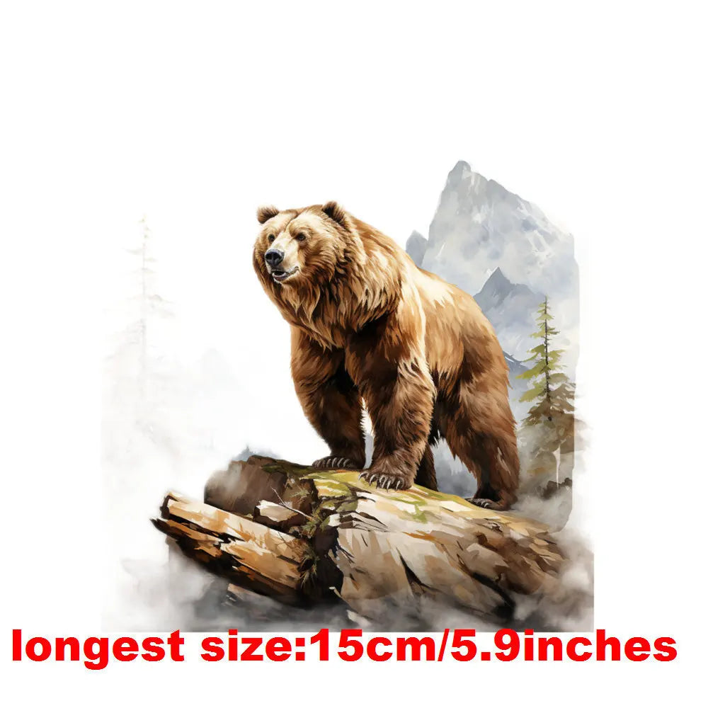 Bügelaufkleber - 15cm Waldtiere