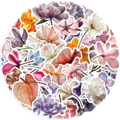 Sticker-Set - Blühende Blumen (10/30/50 Stück)