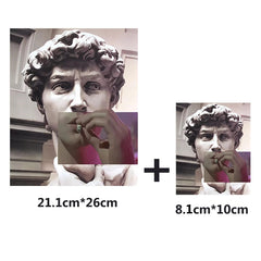 Bügelaufkleber - Van Gogh und Mona Lisa