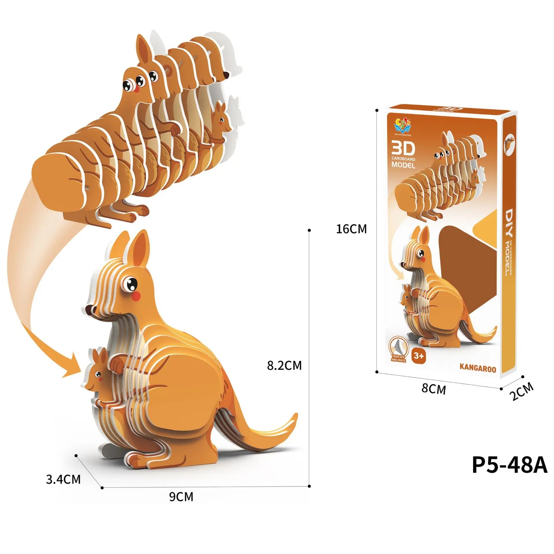 3D Puzzle - Cartoon Dinosaurier