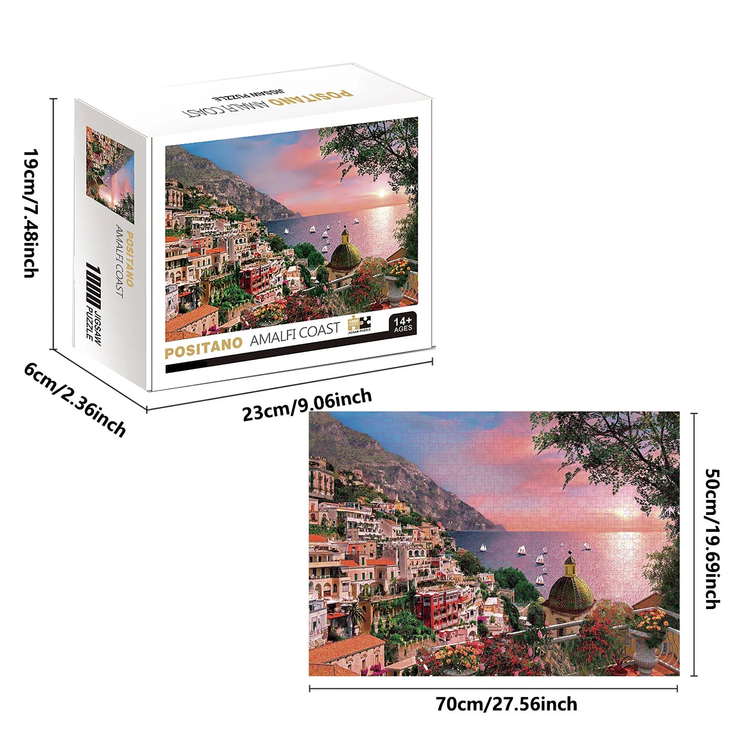1000 Teile Puzzle - Positano Amalfiküste