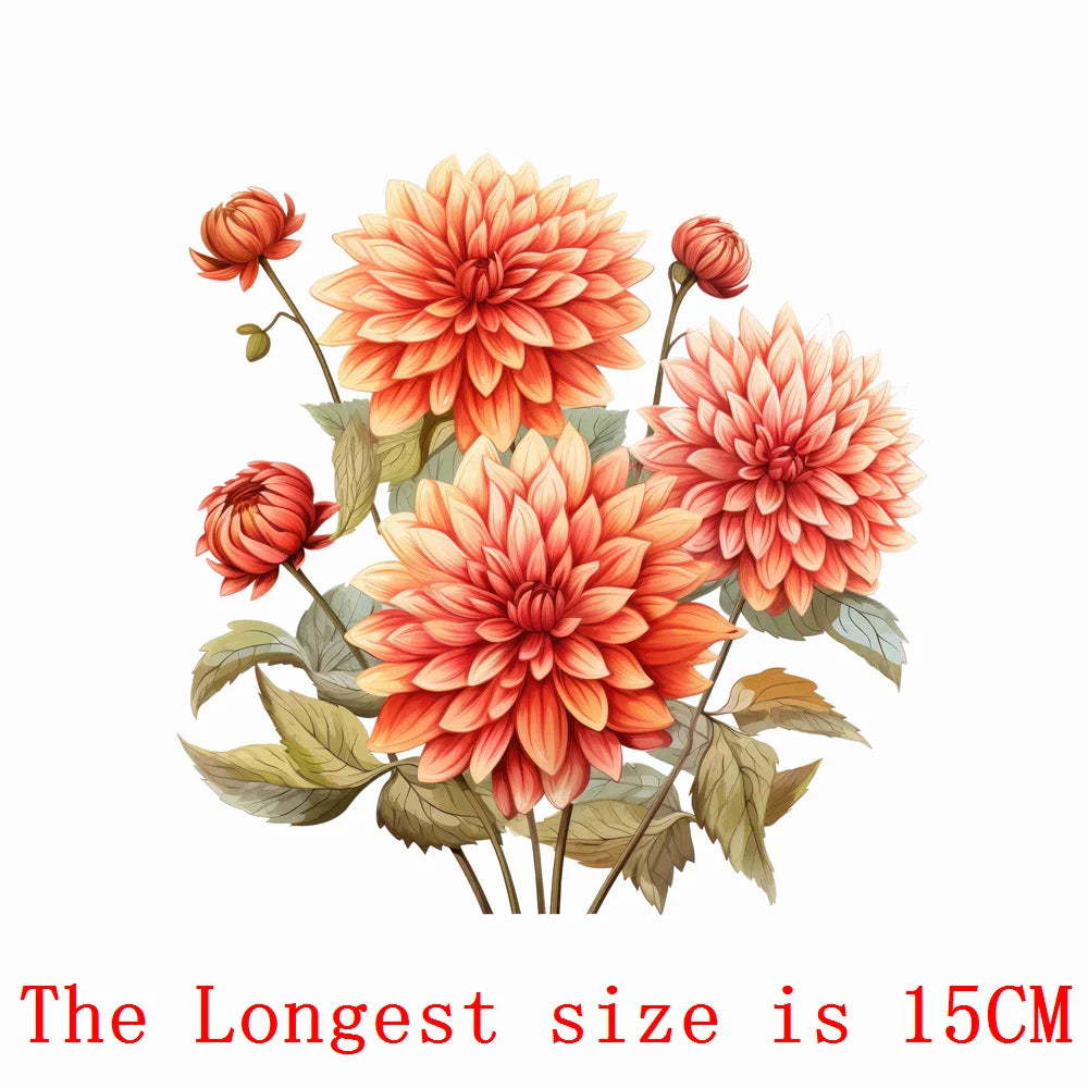 Bügelaufkleber - 15cm Rosen