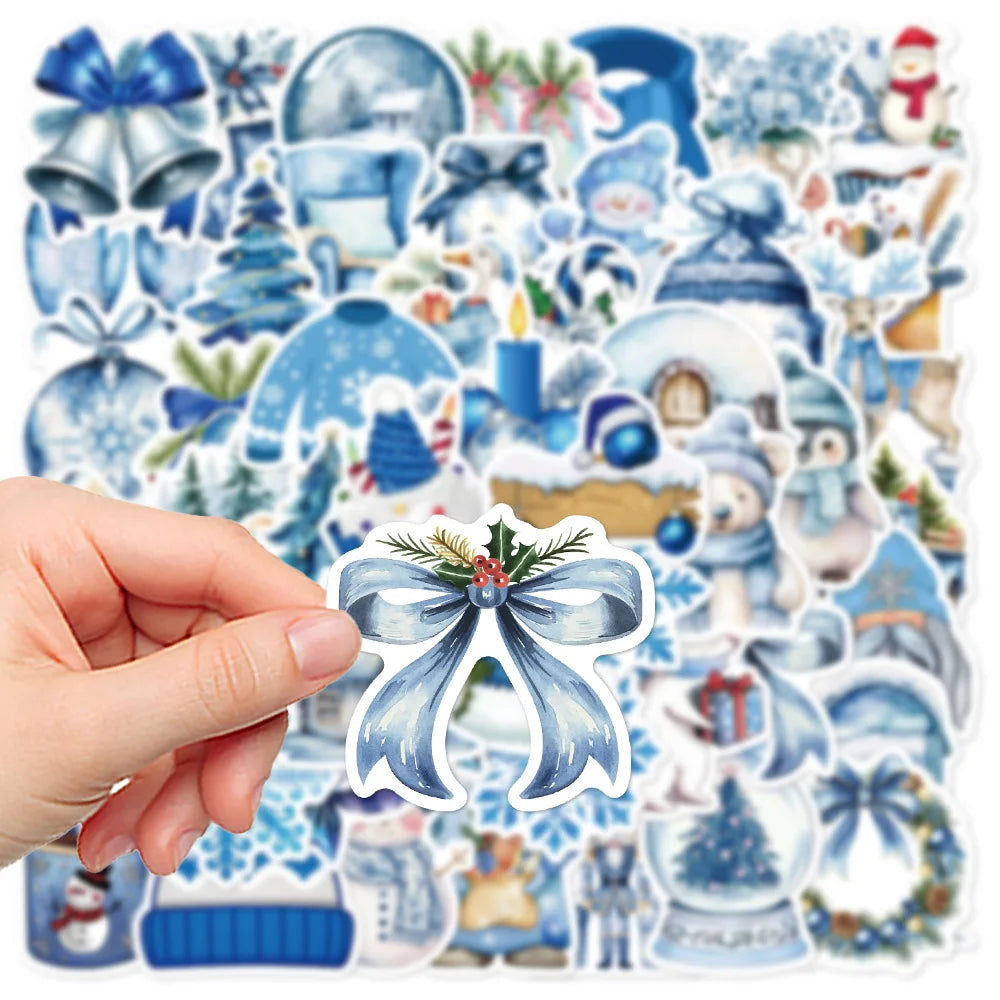 Sticker‑Set - Winter‑Sticker Blaues Set (10‑50 Stk.)