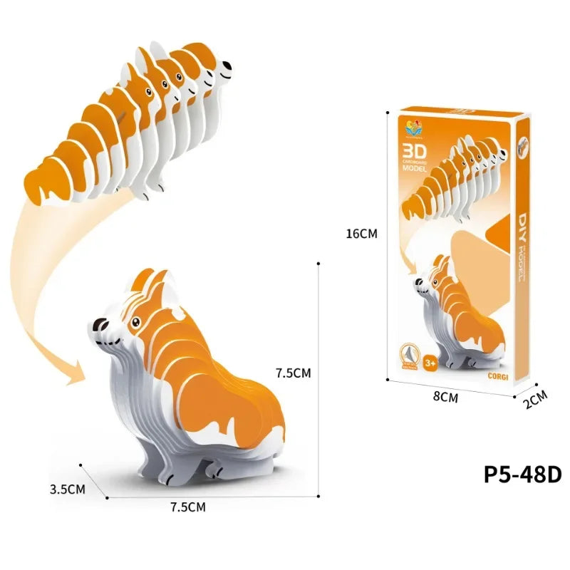 3D Puzzle - Cartoon Dinosaurier