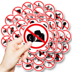 Sticker‑Set - Verbotsschild Sticker (10‑50 Stk.)