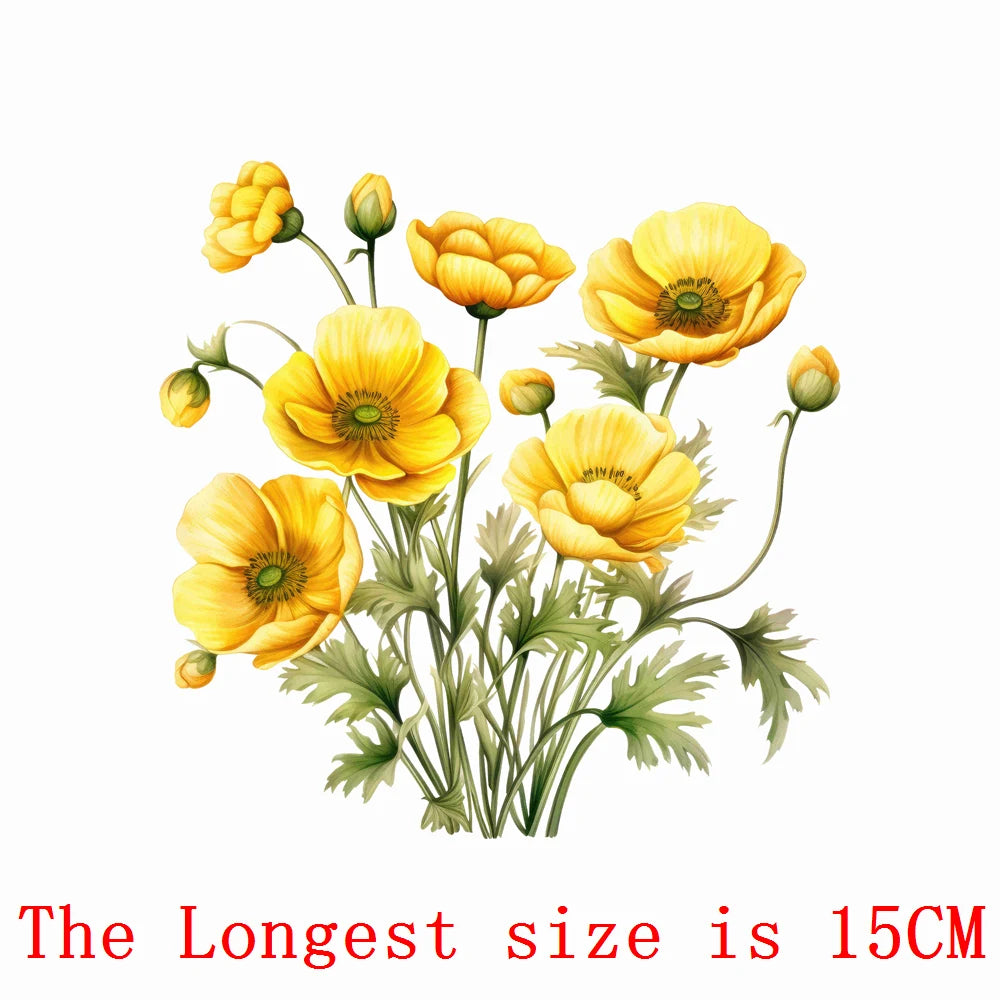 Bügelaufkleber - 15cm Rosen