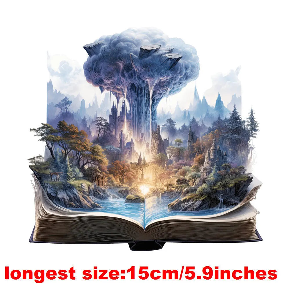 Bügelaufkleber - 15cm Traumland-Bücher