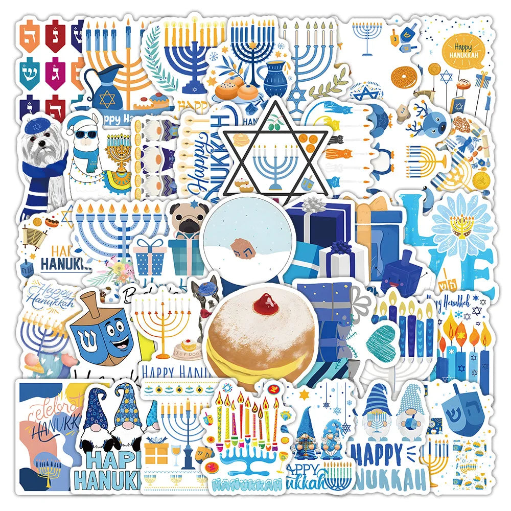 Sticker‑Set - Hanukkah Graffiti‑Sticker (10‑50 Stk.)