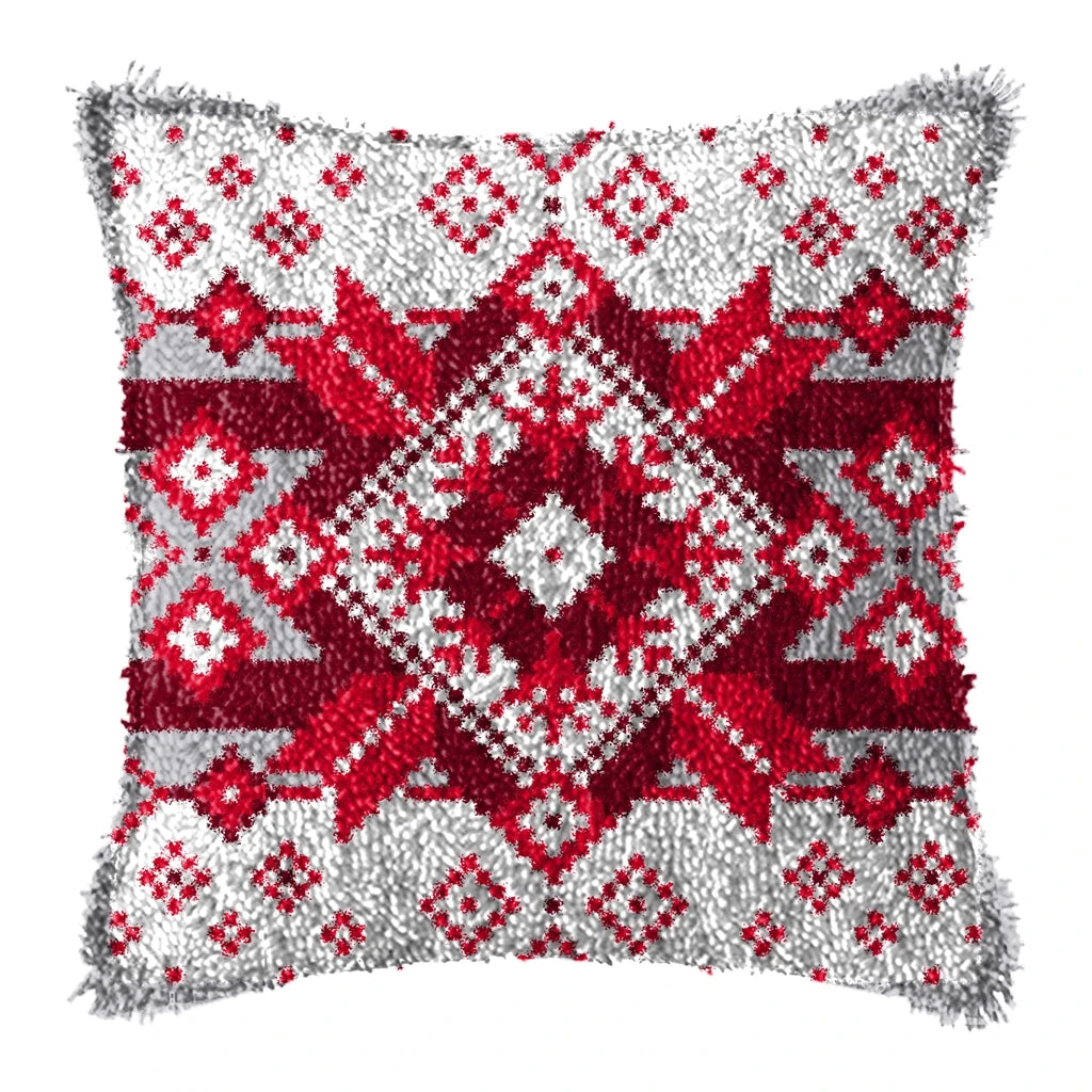 Knüpfset - Weihnachtsmann & Elch Knüpfkissen