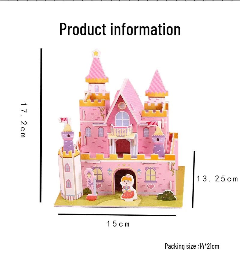 3D Holz-Puzzle - Schloss aus Papier