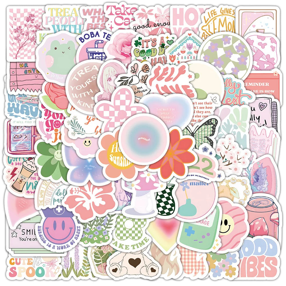 Sticker‑Set - VSCO Cartoon‑Sticker Mix (10‑100 Stk.)