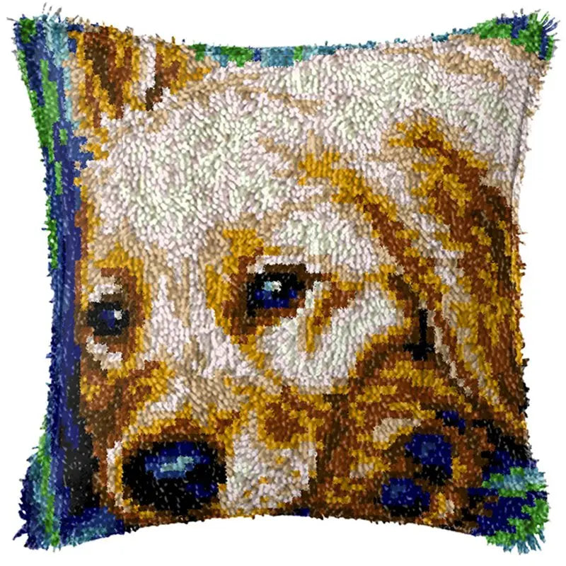 Knüpfset - Hunde 3D Knüpfteppich‑ & Kissen‑Set