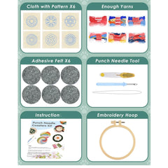 Knüpfset - 6 Untersetzer für Anfänger