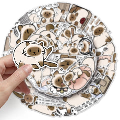 Sticker-Set - Siamkatzen (10/30/50 Stück)