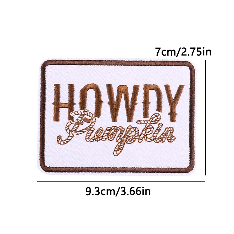 Bügelaufkleber - Howdy Schrift