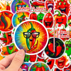 Sticker-Set - 50 Chili-Schoten