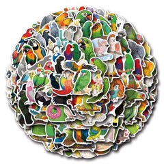 Sticker-Set - Papageien (10/30/50/110 Stück)