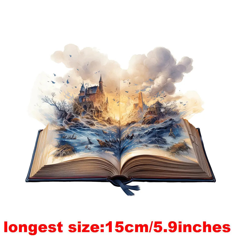 Bügelaufkleber - 15cm Traumland-Bücher
