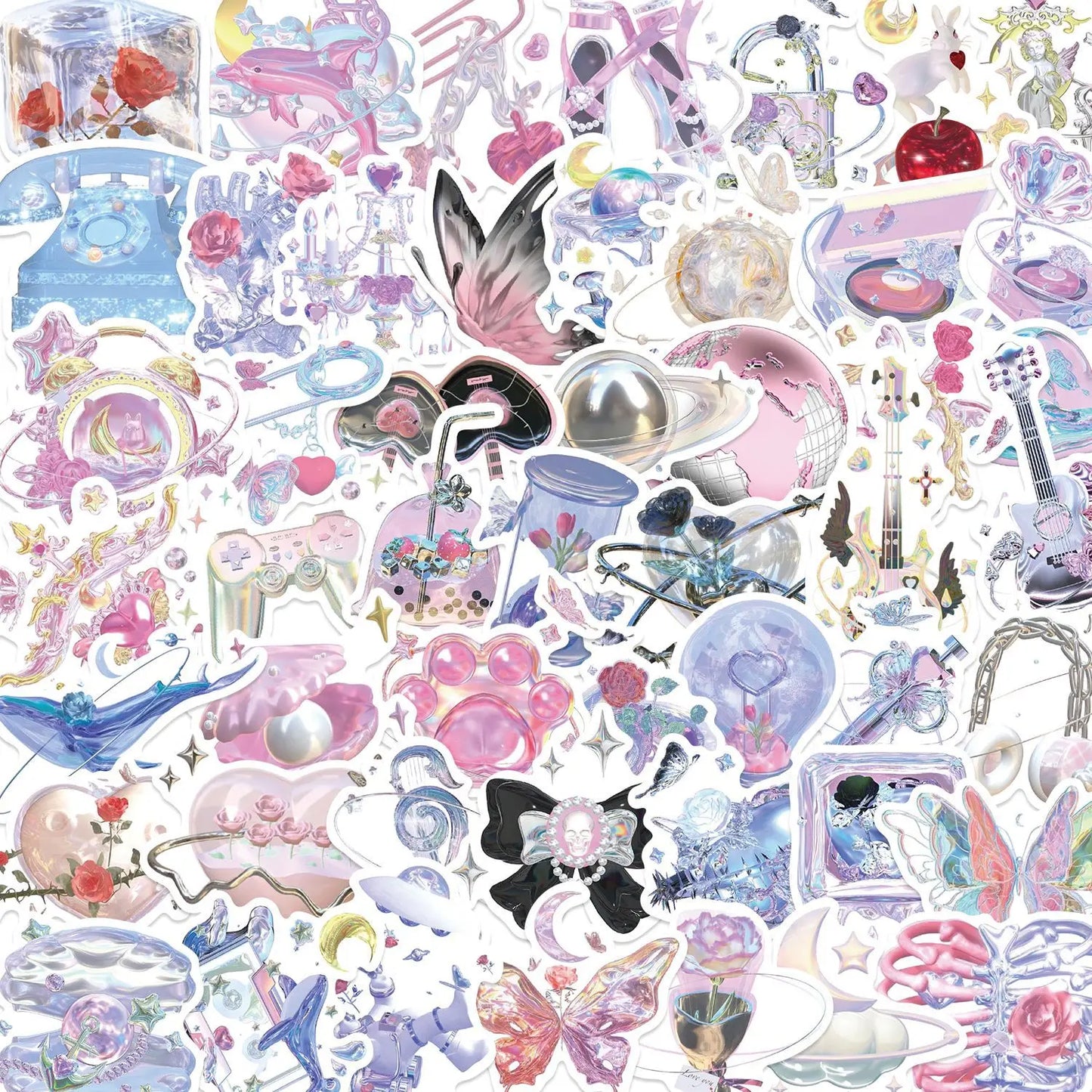 Sticker‑Set - Traumhafte Kristall‑Sticker (10‑50 Stk.)